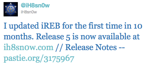iH8Sn0w Releases Update to iREB for Windows