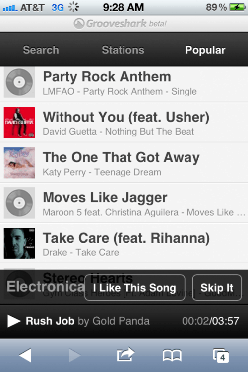 Grooveshark Releases HTML5 Player for iPhone, Android