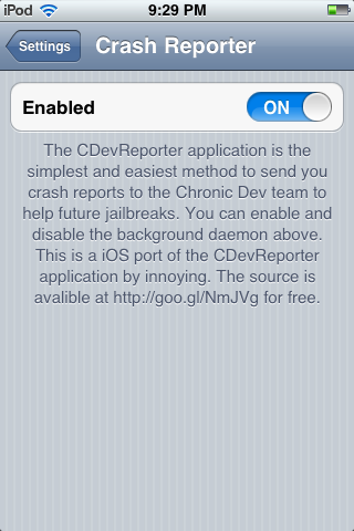 CDevReporter Tweak Will Send Your Crash Reports to the Chronic Dev-Team