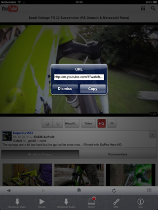 ProTube HD is an Enhanced YouTube App for the iPad