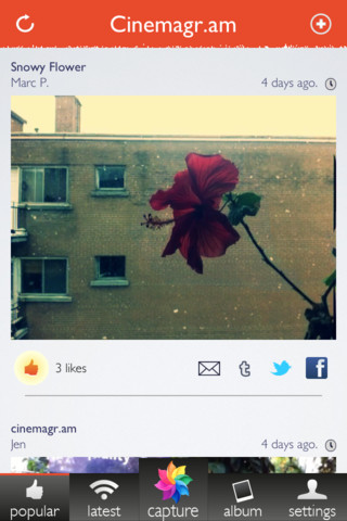 Cinemagram Turns Short Video Clips Into Animated Photos