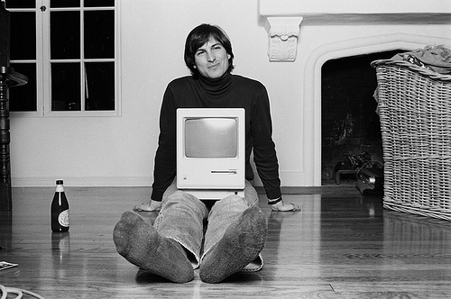 Lithograph of Steve Jobs &#039;Mac On Lap&#039; Photo Available For Purchase