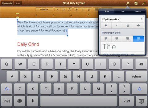 Pages App Gets Support for Retina Display iPad