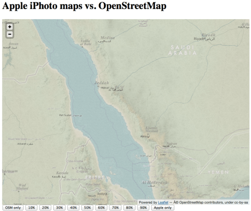 iPhoto for iOS Uses OpenStreetMap Instead of Google Maps
