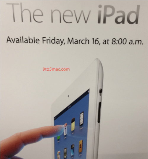 The New iPad: Available Friday, March 16th, at 8:00 A.M.