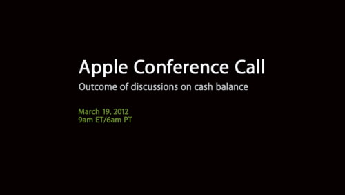 Apple to Announce Plan for Its Massive Cash Reserve