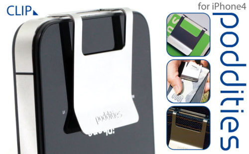 Poddities Money Clip Attaches to the Bottom of Your iPhone