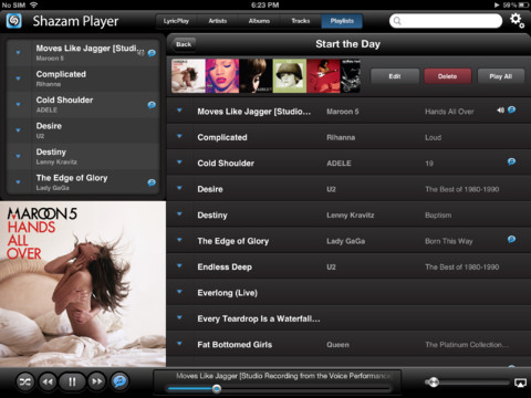 Shazam Player Gets Updated With Support for the iPad