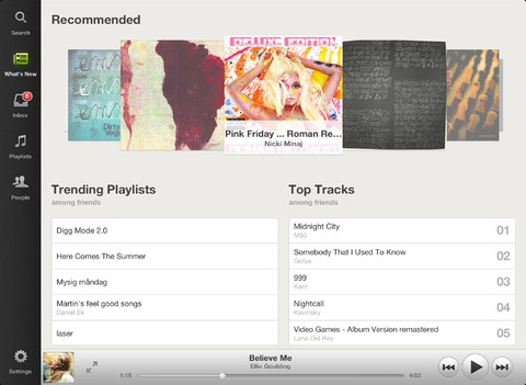 The Spotify for iPad App is Now Available
