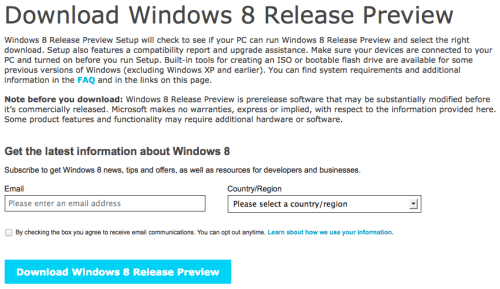 Microsoft Releases Windows 8 Release Preview