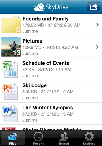 SkyDrive App for iOS Gets iPad Support