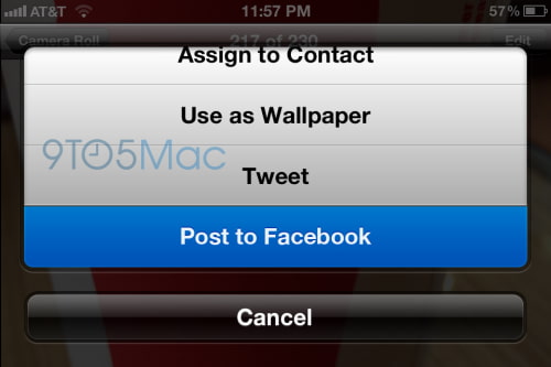 iOS 6 to Bring System Wide Facebook Integration?