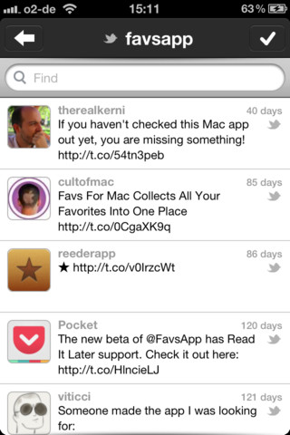 Favs App Syncs Favorites From Various Social Networks to Your iPhone