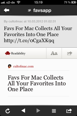 Favs App Syncs Favorites From Various Social Networks to Your iPhone