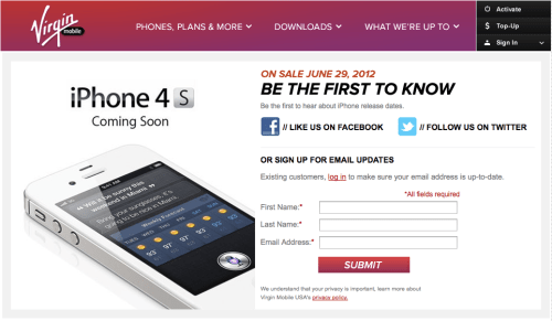 Virgin Mobile to Offer iPhone to Prepaid Customers on June 29th