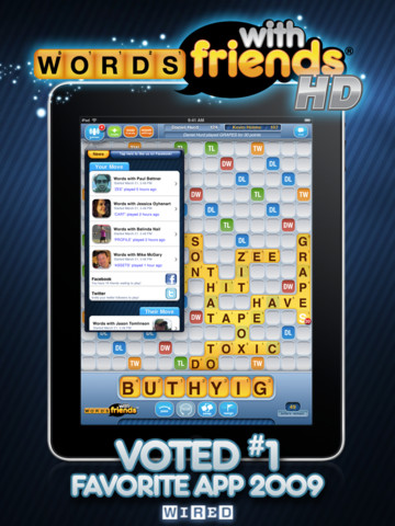 Words With Friends HD Gets Landscape Mode, Retina Display Support