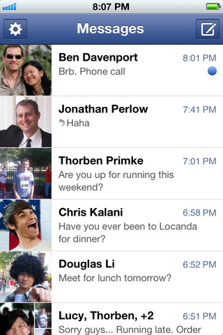 Facebook Messenger App Gets a Minor Update