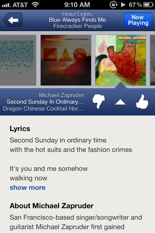 Pandora Radio App Gets a Visual Refresh, Lyrics, Biographies, Song History, More