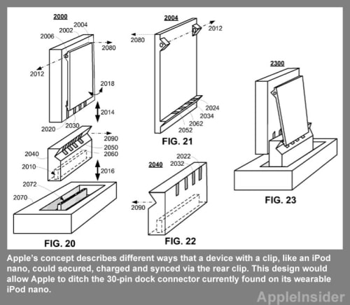 Apple Patent Filing Details iPod Nano That Docks Using Its Clip