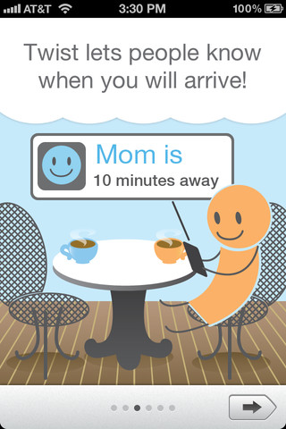 Twist App Shares Your Estimated Time of Arrival