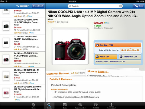 Amazon Mobile App for iPhone Now Lets You Shop By Department
