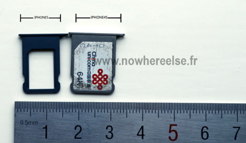 Leaked SIM Card Tray for &#039;iPhone 5&#039; Fits a Nano-SIM?