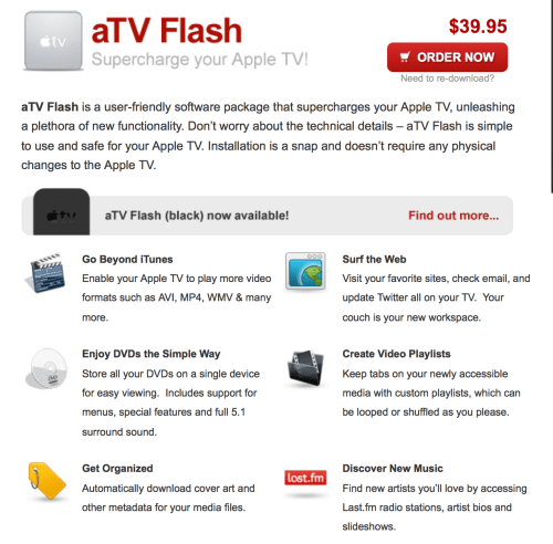 aTV Flash 4.5 Released for First Generation Apple TV
