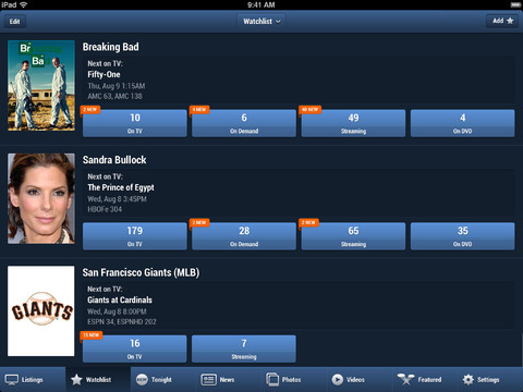 TV Guide Completely Redesigns Its iOS App
