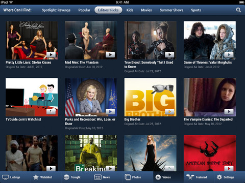 TV Guide Completely Redesigns Its iOS App