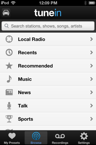 TuneIn Radio Pro Adds iTunes Buy Button, Favorites