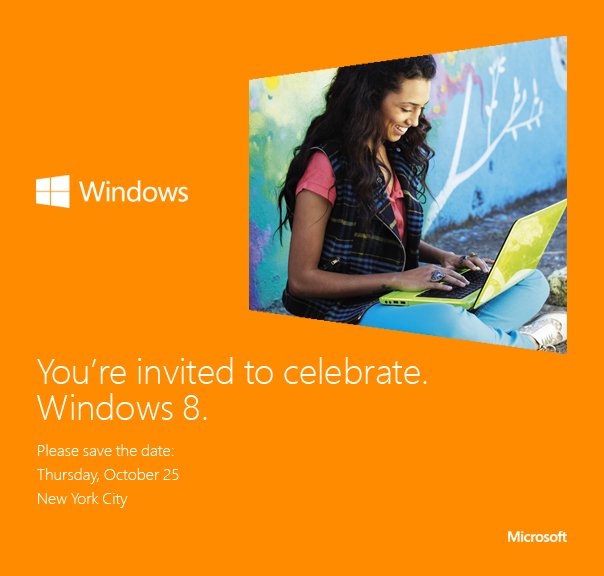Microsoft Announces Windows 8 Launch Event