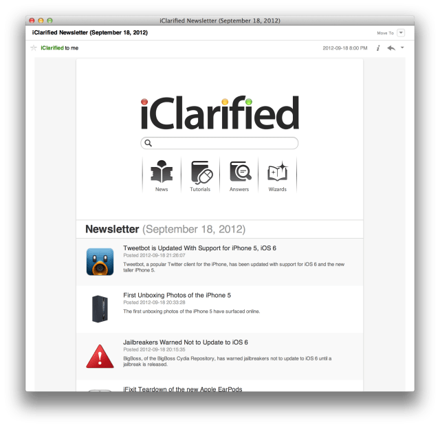 Sign Up for the Redesigned iClarified Newsletter