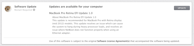 MacBook Pro Retina EFI Update Released