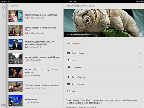 Jasmine is a Great New YouTube App for iPhone, iPad