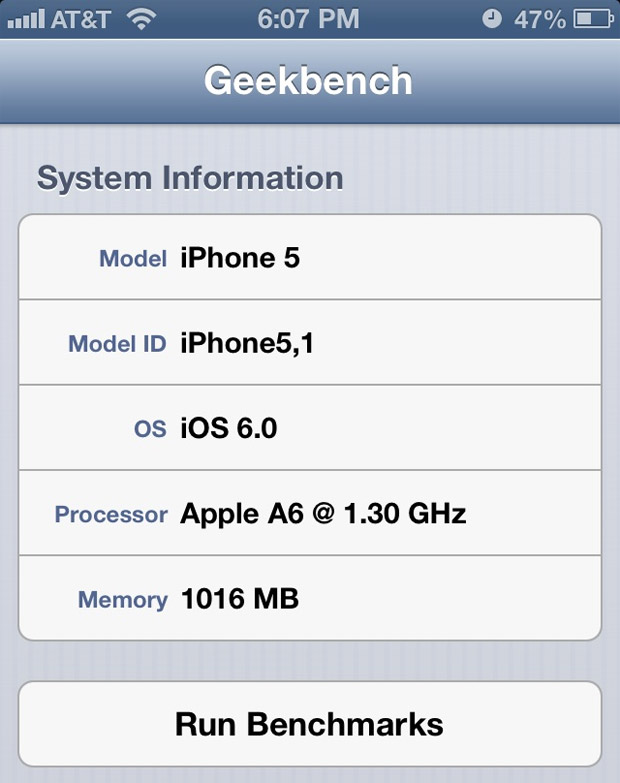 The iPhone 5 is Actually Clocked at 1.3GHz