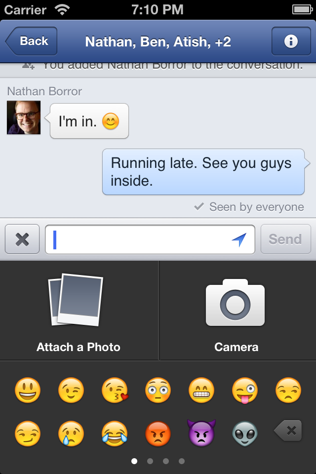 Facebook Messenger is Updated for the iPhone 5