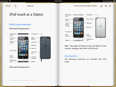 Apple Publishes iPod Touch User Guide For iOS 6 as eBook