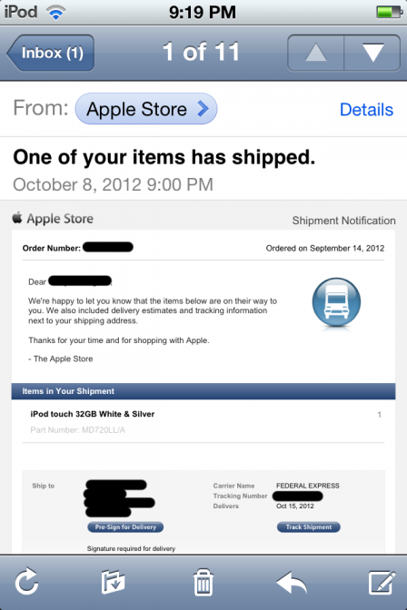 Apple Is Now Shipping the New iPod touch