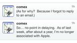 Comex Announces He Is No Longer Associated With Apple