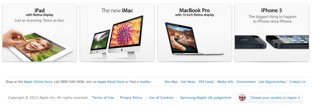 Apple Posts Notice Saying Samsung Did Not Infringe on iPad