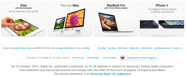 Apple Posts Revised Statement Saying Samsung Didn&#039;t Copy iPad