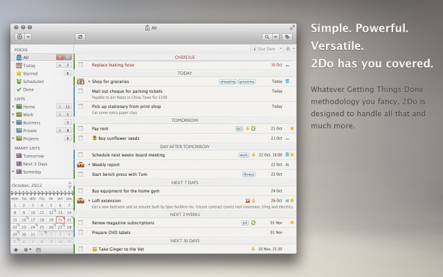 2Do Task Management App Released for Mac OS X