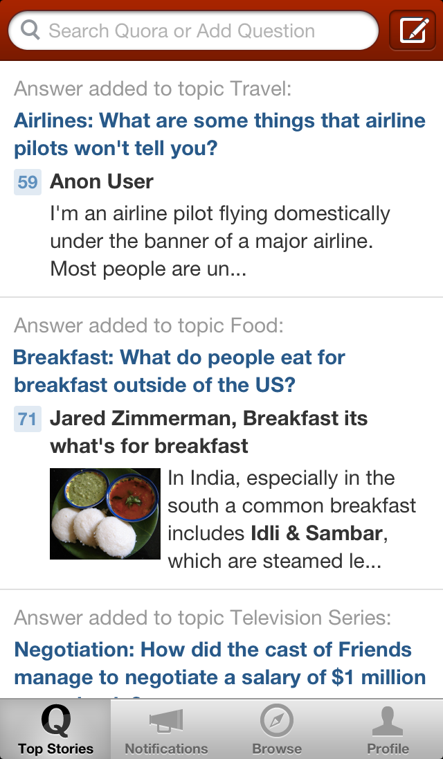 Quora App Gets Updated With iPhone 5 Support, New UI