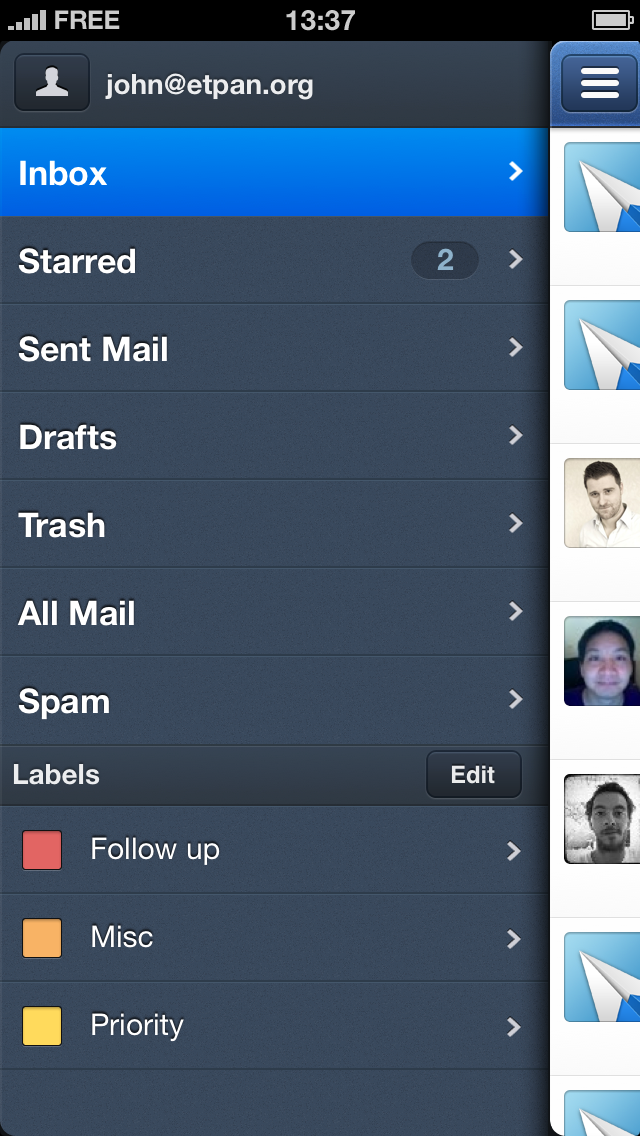 Sparrow for iPhone is Updated With iPhone 5 and Passbook Support