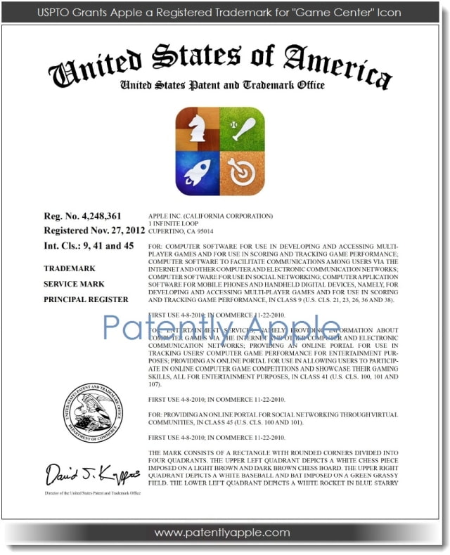 Apple Granted U.S. Trademark for &#039;Retina&#039; and Game Center Icon