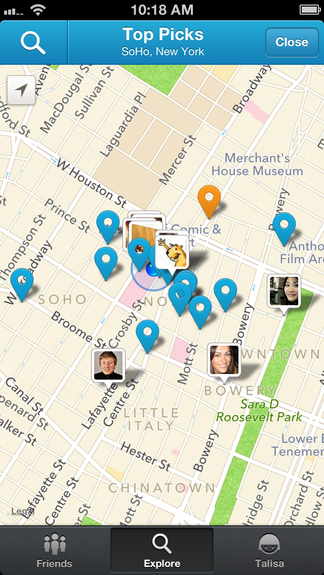 Foursquare App Updated With New Check-In Screen, Recently Opened Places