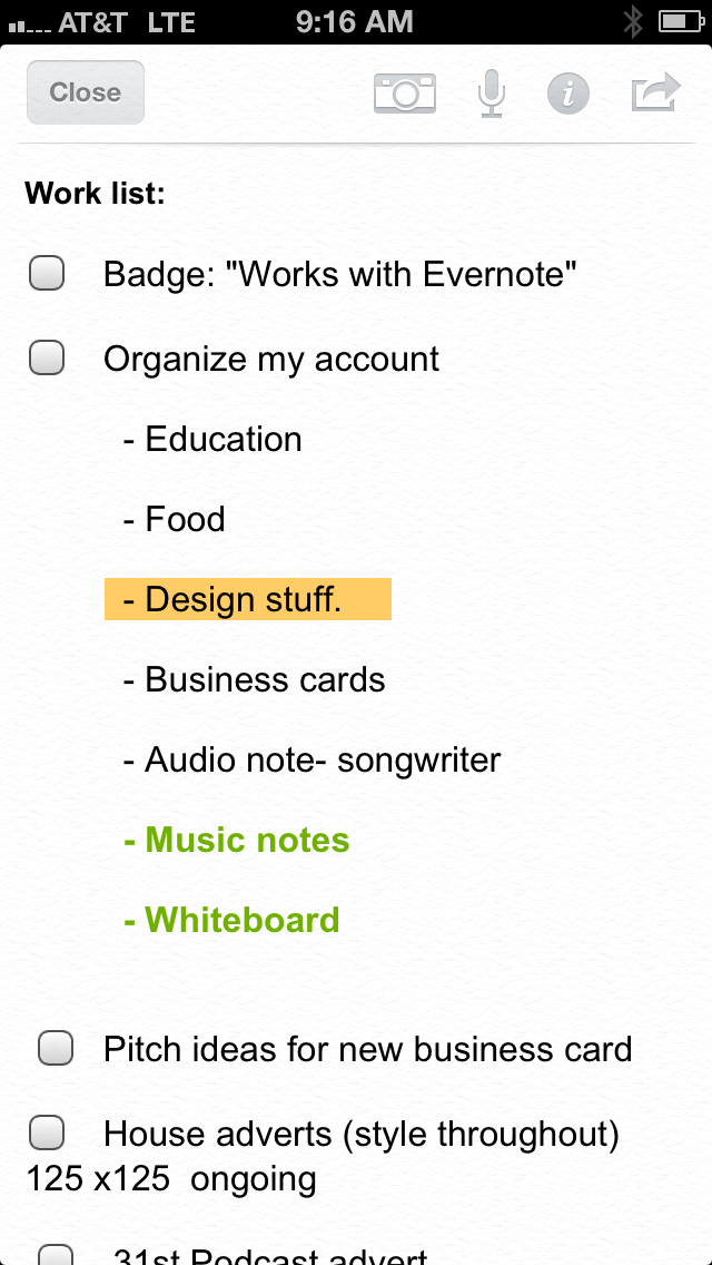 Evernote Updates iOS App With Evernote Business Support