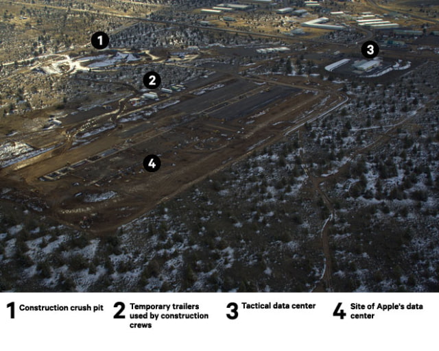 Aerial Photos of Apple&#039;s New Data Center Being Constructed Next to Facebook