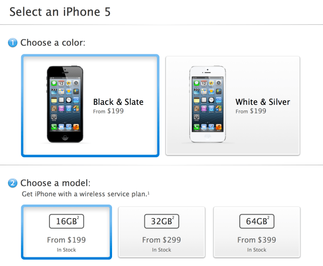 Apple Lists the iPhone 5 as &#039;In Stock&#039; for Several Countries Including the U.S.