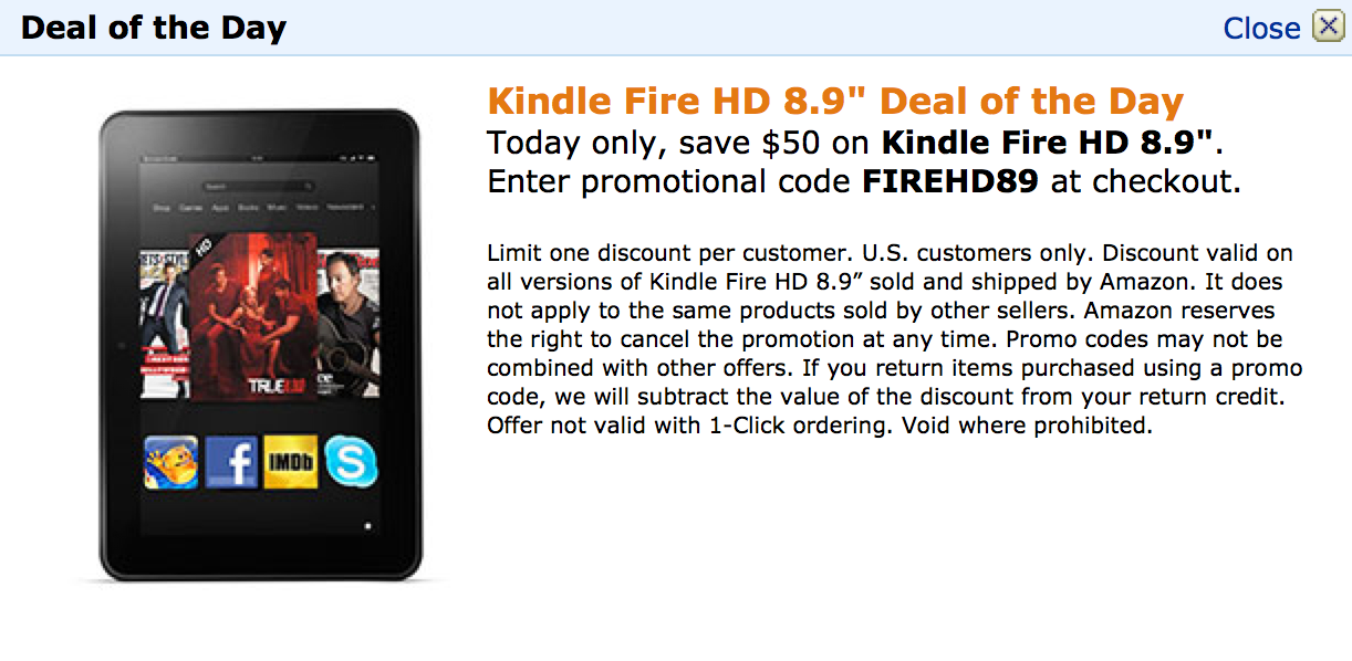 Amazon is Discounting the 8.9-Inch Kindle Fire HD Tablet by $50 Today